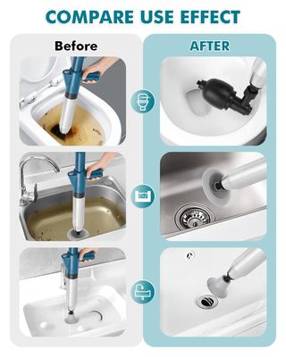 1кг ABS Rubber High Pressure Toilet Plunger Dredge Clog Remover Sewer Pipe Dredger (Абс резина высокого давления)