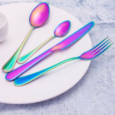 193G Устройства оптом позолоченные стальные столовые приборы набор кухонный вилка ложка нож