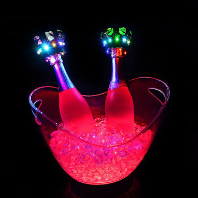 Партийный клуб отель акриловый пластиковый контейнер для напитков Custom Logo Led Acrylic Ice Bucket