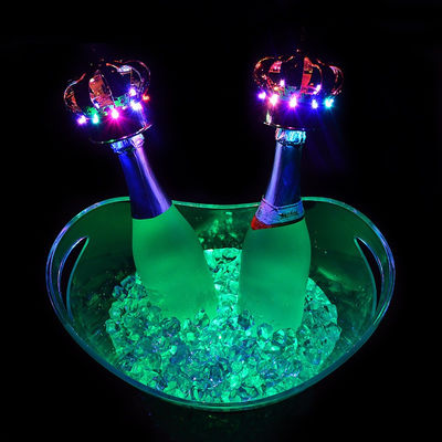 Партийный клуб отель акриловый пластиковый контейнер для напитков Custom Logo Led Acrylic Ice Bucket
