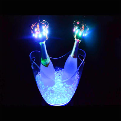 Партийный клуб отель акриловый пластиковый контейнер для напитков Custom Logo Led Acrylic Ice Bucket