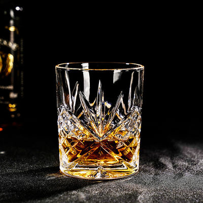 340 мл Luxury Clear Rock Design Glass Graved Crystal Luxury Whiskey Beer Glasses Cup (Люксный чистый скальный дизайн стекла с гравированным кристаллом)