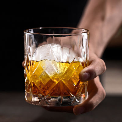 340 мл Luxury Clear Rock Design Glass Graved Crystal Luxury Whiskey Beer Glasses Cup (Люксный чистый скальный дизайн стекла с гравированным кристаллом)
