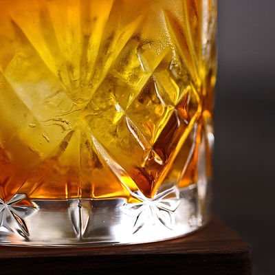 340 мл Luxury Clear Rock Design Glass Graved Crystal Luxury Whiskey Beer Glasses Cup (Люксный чистый скальный дизайн стекла с гравированным кристаллом)
