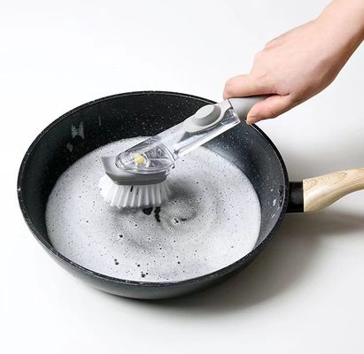 Кухонные инструменты Чистящие щетки 2 в 1 Чистка посуды Щетка с длинной ручкой и губкой