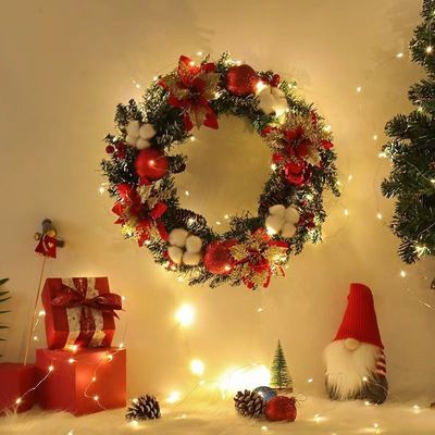 Круглый венок XMAS для входной двери венок с индивидуальным логотипом