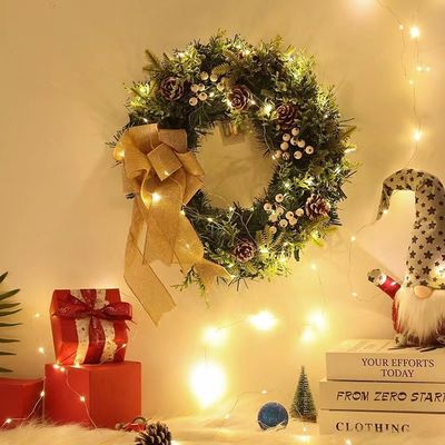 Круглый венок XMAS для входной двери венок с индивидуальным логотипом