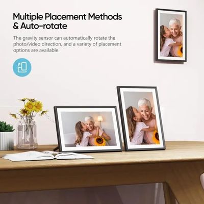 Поставка оптом 10 дюймов 16 г WiFi LCD Облачный видео загрузка Frameo Цифровая фотокартина