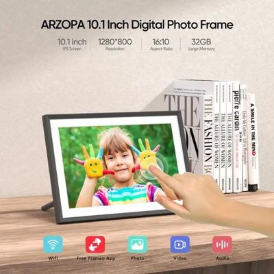 Поставка оптом 10 дюймов 16 г WiFi LCD Облачный видео загрузка Frameo Цифровая фотокартина