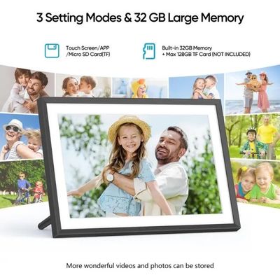 Поставка оптом 10 дюймов 16 г WiFi LCD Облачный видео загрузка Frameo Цифровая фотокартина