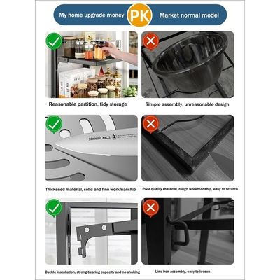 Функциональный складной горшок стойка черный кухонный раковина организатор для регулируемого хранения