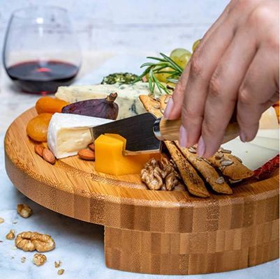 Устойчивая бамбуковая сырная доска и приборы для сырной тарелки